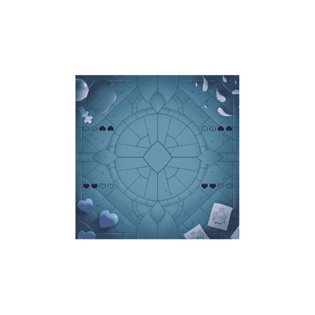 Binding of Isaac: Four Souls Cathedral Four-Player Mat