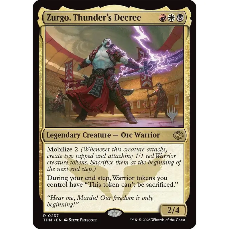 Zurgo, Thunder's Decree [Tarkir: Dragonstorm Promos]