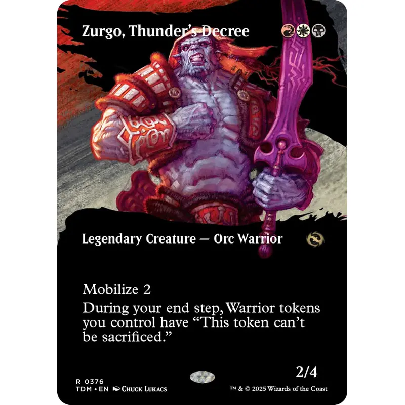 Zurgo, Thunder's Decree (Borderless) [Tarkir: Dragonstorm]